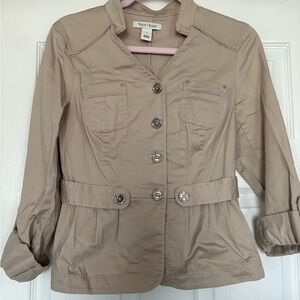 Tan Button-Up Women's Jacket